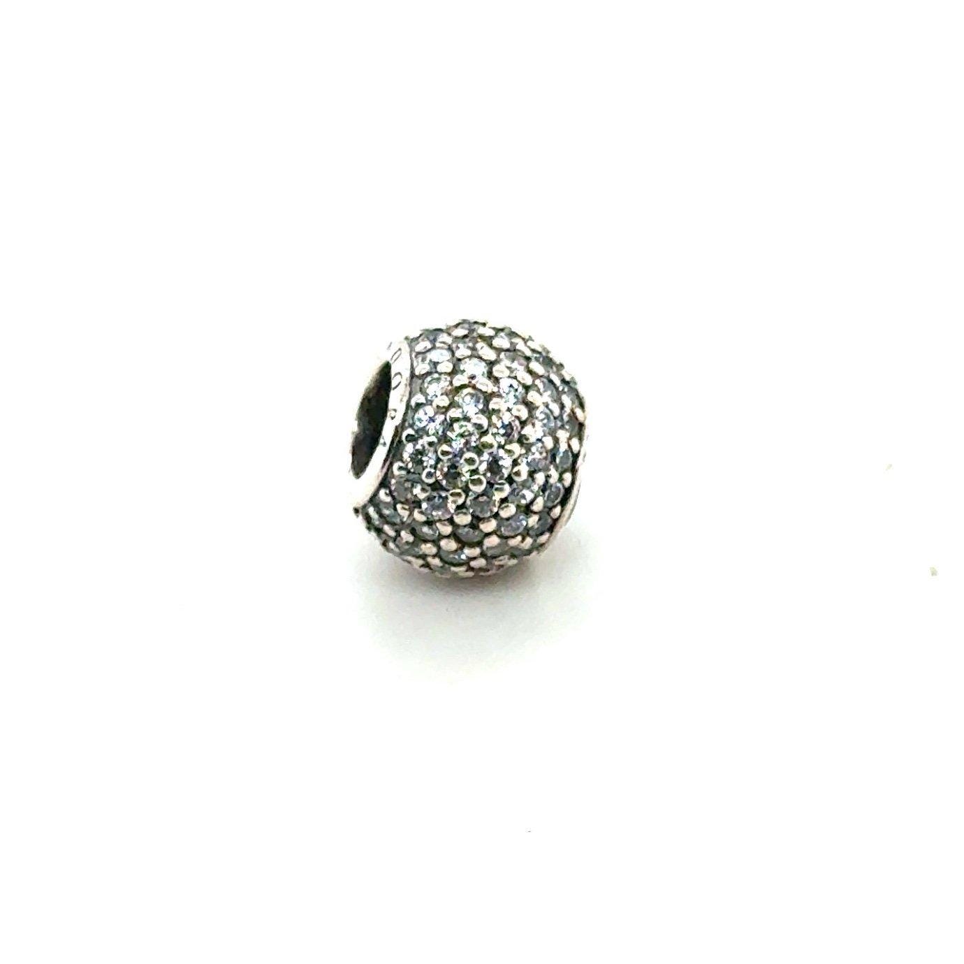 Pandora Pave White Cz Round Charm