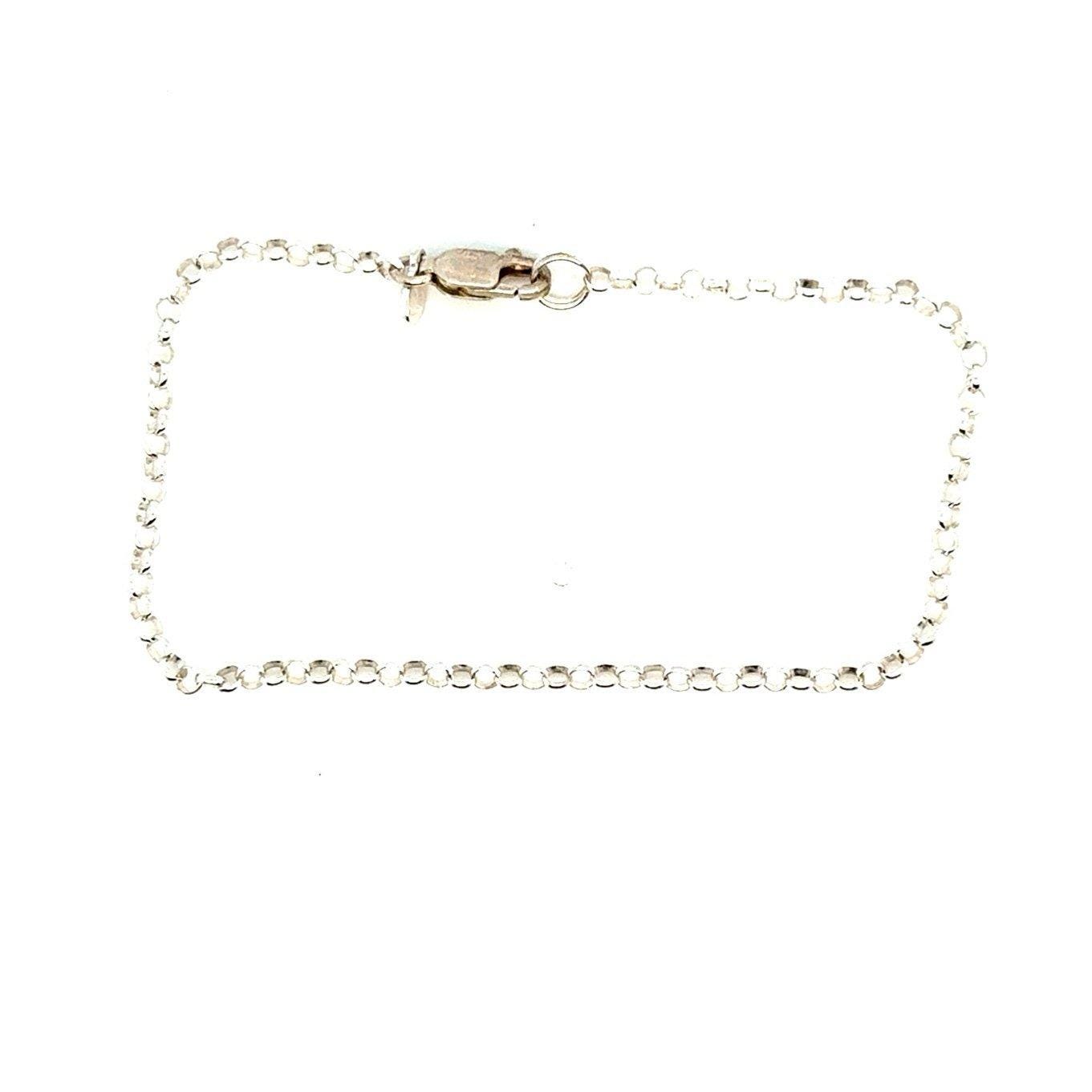 Delicate Silver 925 Circle Link Bracelet