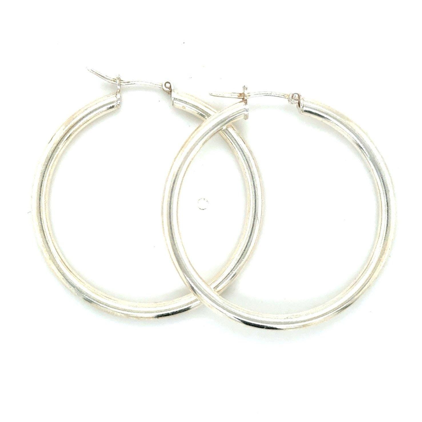 1.5” Large Hoops Silver Earrings