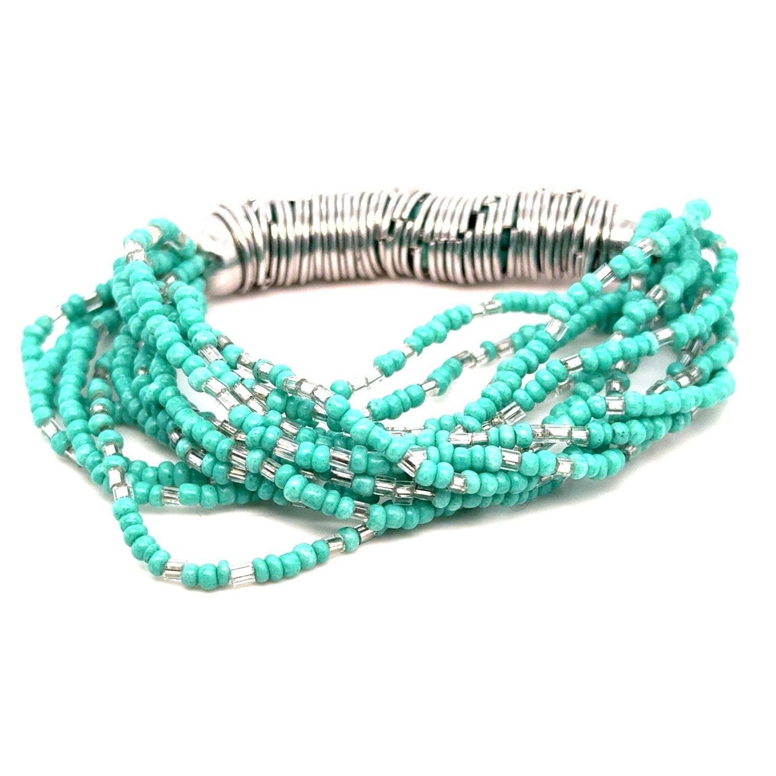 Multi strand Turquoise Color Beaded Bracelet