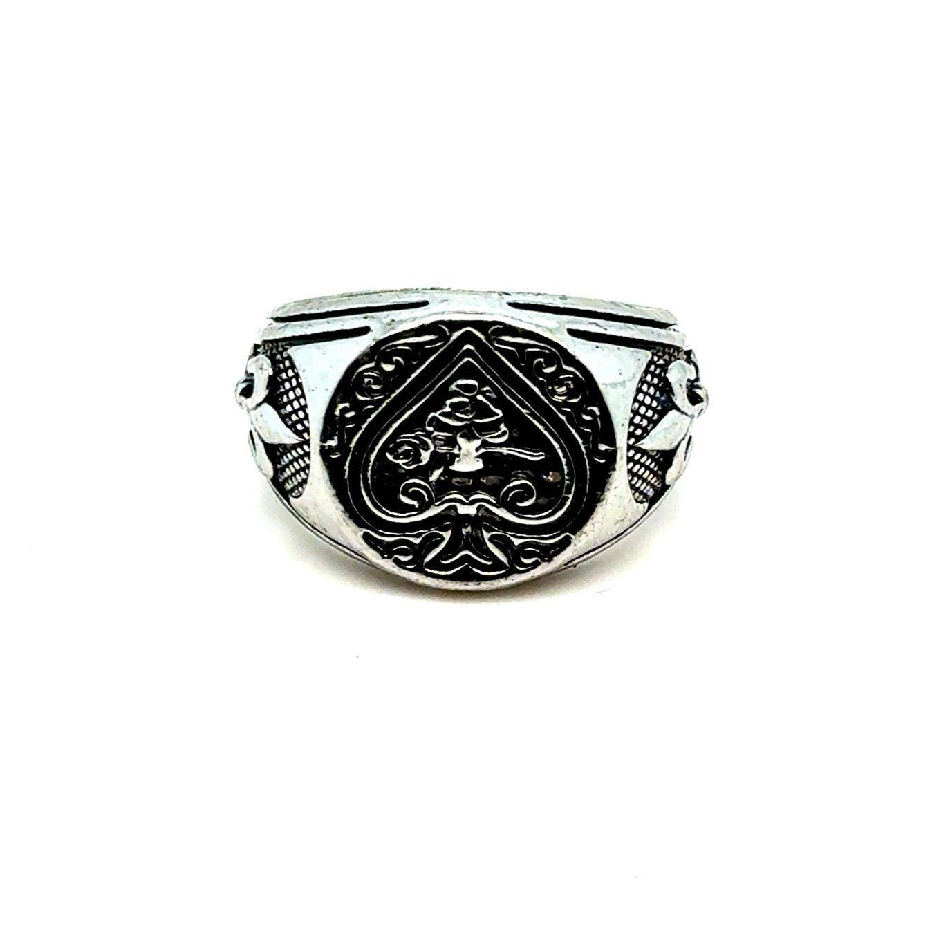 Silver Spade Ring