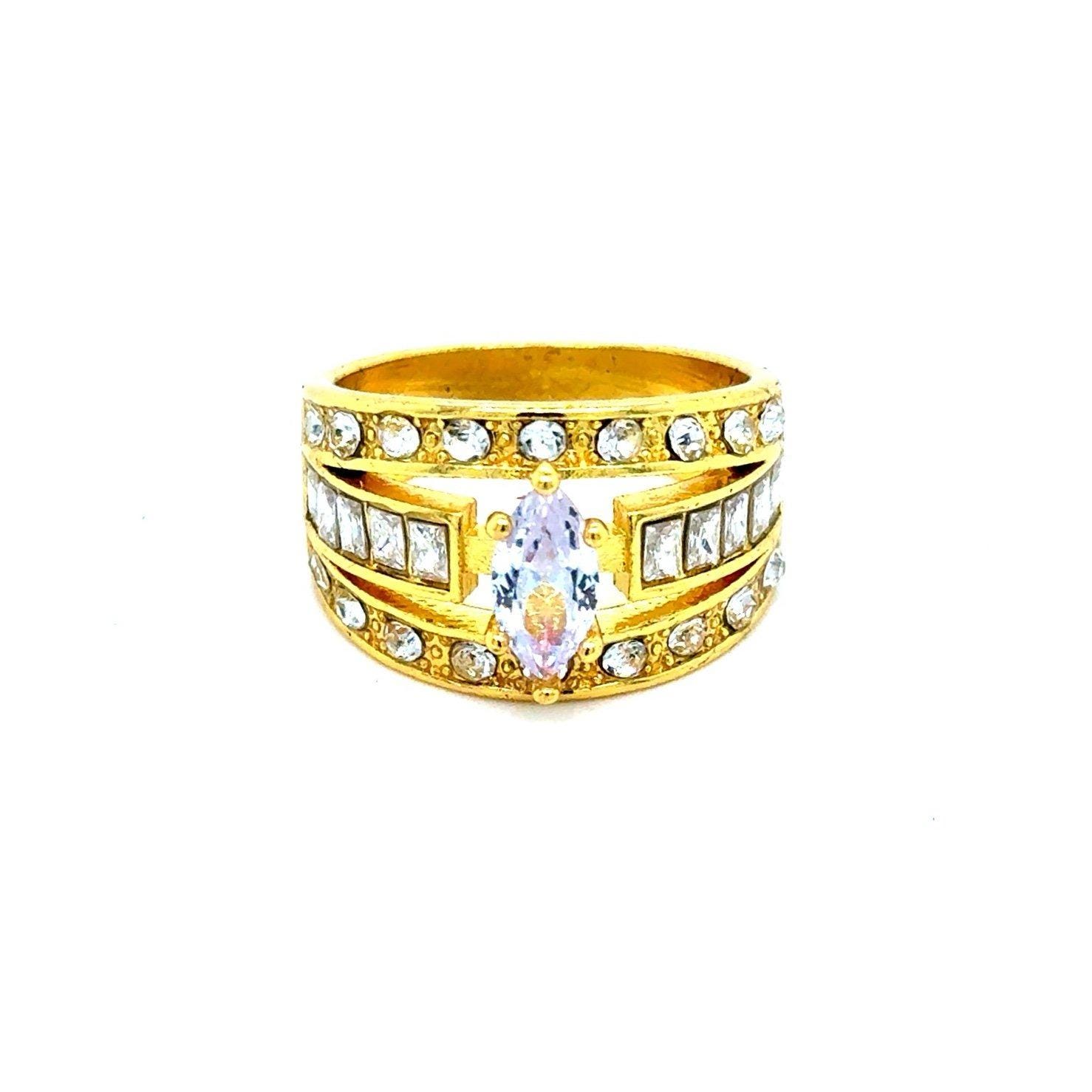 Multi-Shaped Cz with Marquis Center Ring