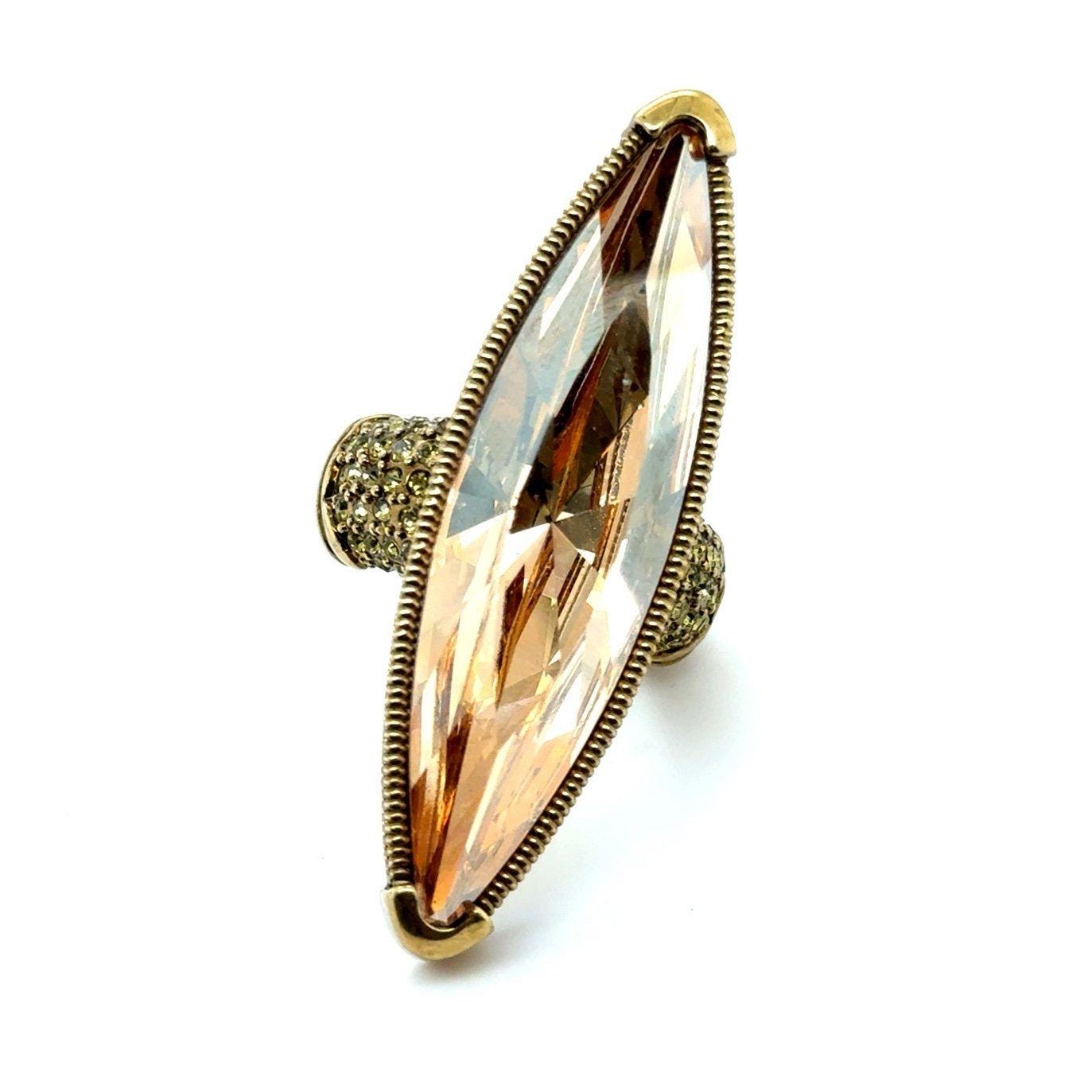 Heidi Daus Champagne Swarovski Ring