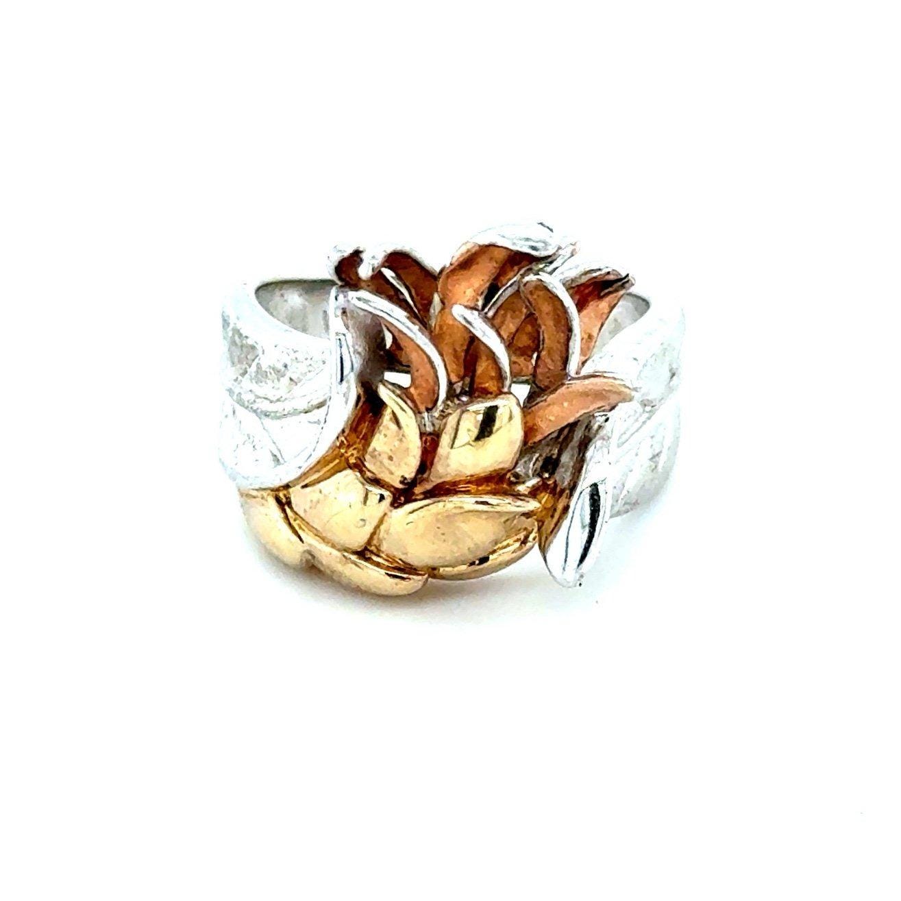 925 Tulip Flower Ring