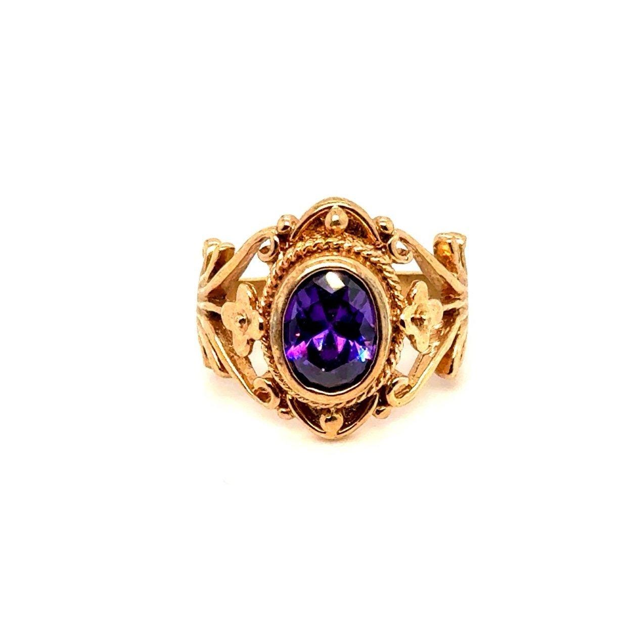 Victorian Style Amethyst Ring