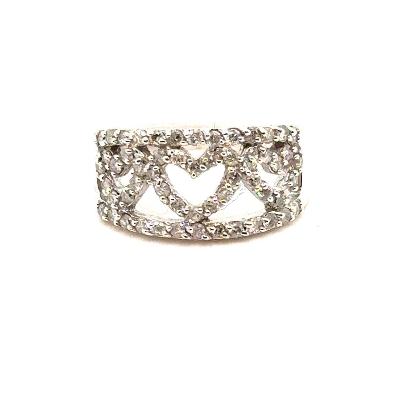 Gorgeous 10K Gold Trio Hearts Diamond Gorgeous 10K Gold Trio Hearts Diamond Ring