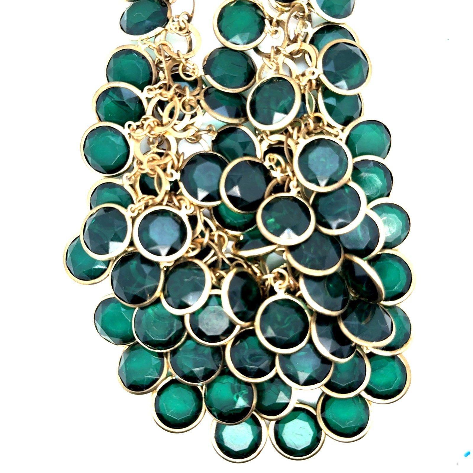 Green Circles Beaded Necklace