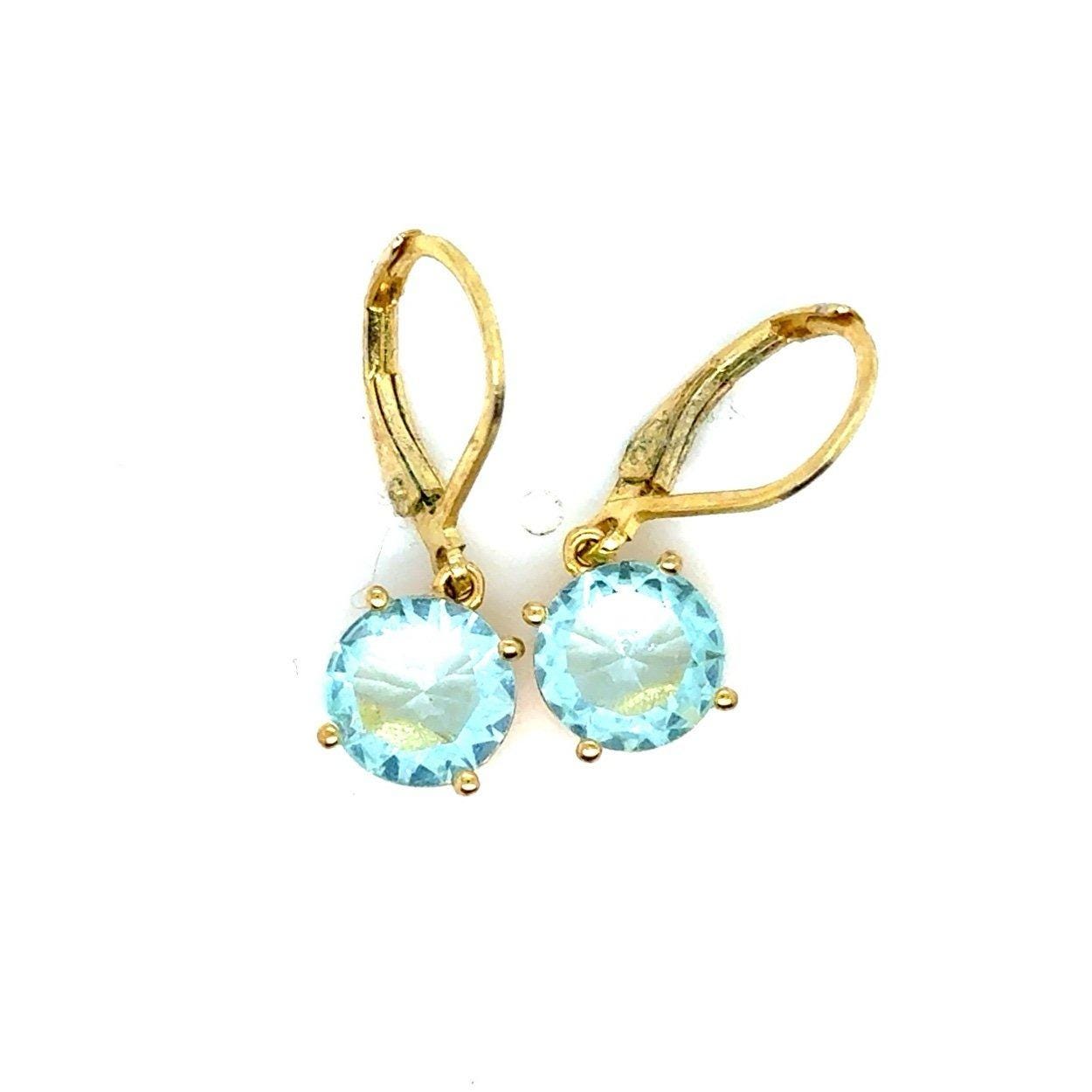 Blue Stone Dangle Earrings