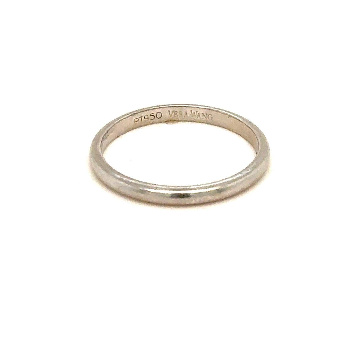 Vera Wang Platinum 950 Thin Band Ring