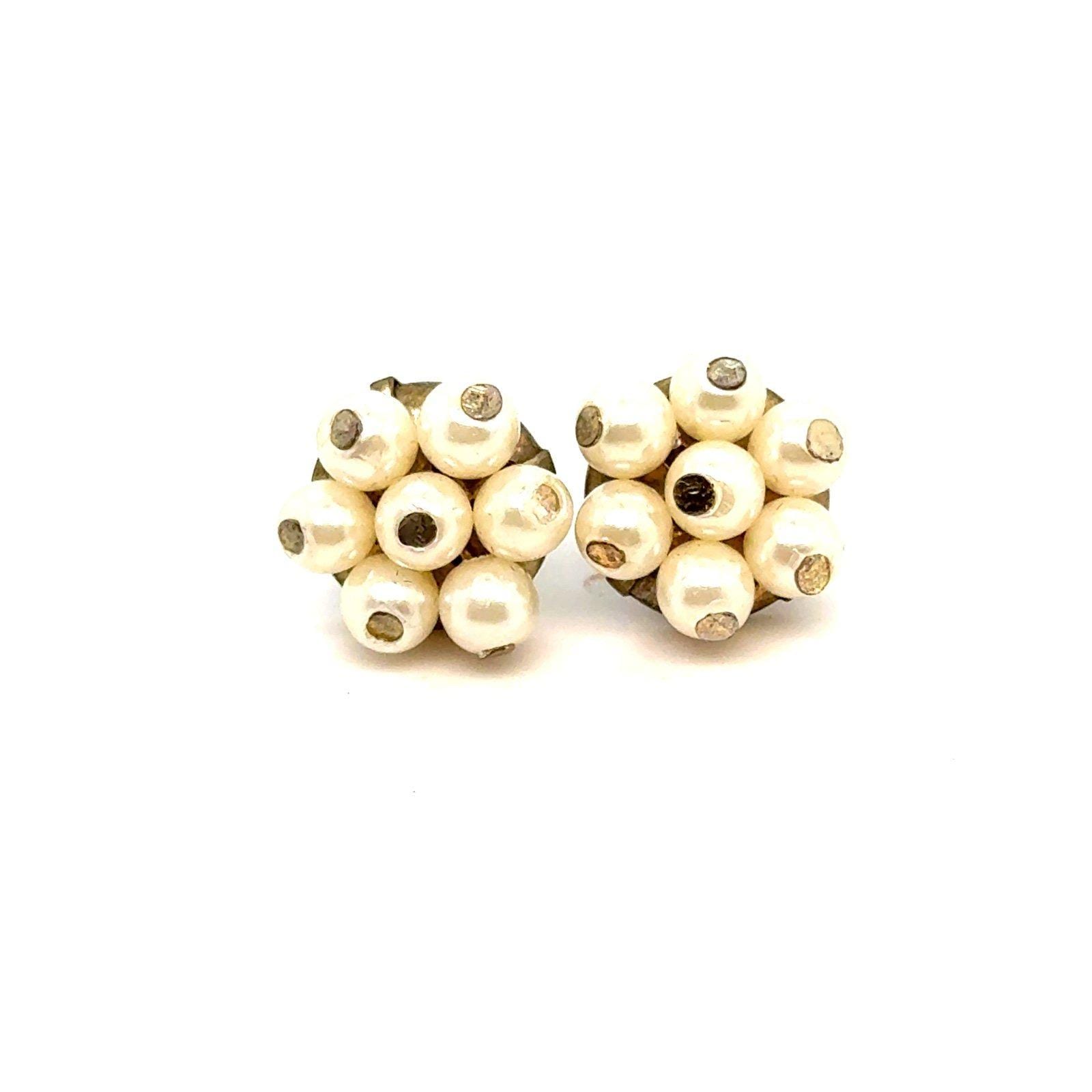 Cluster Pearl Earrings