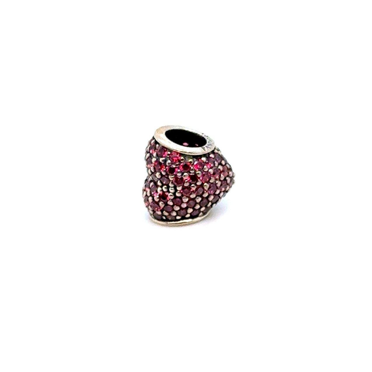 Pandora Pave Red Cz Heart Charm