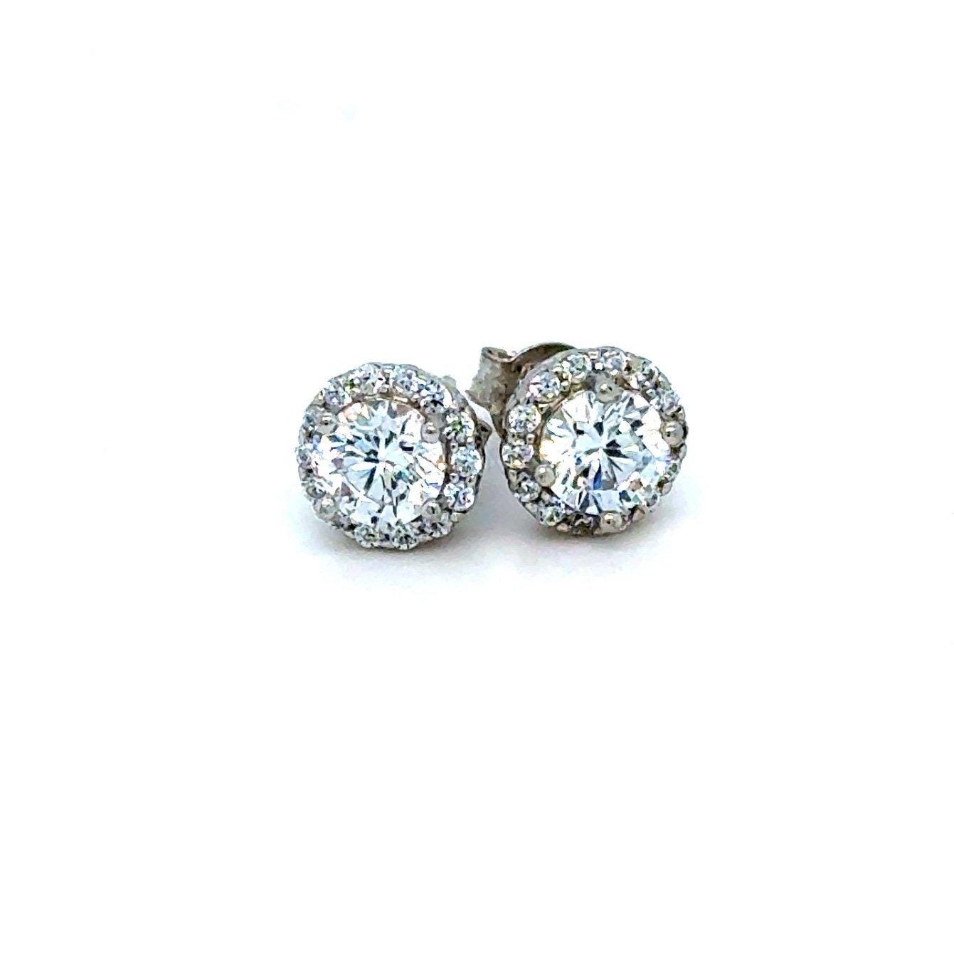Silver 925 Cz Stud Earrings