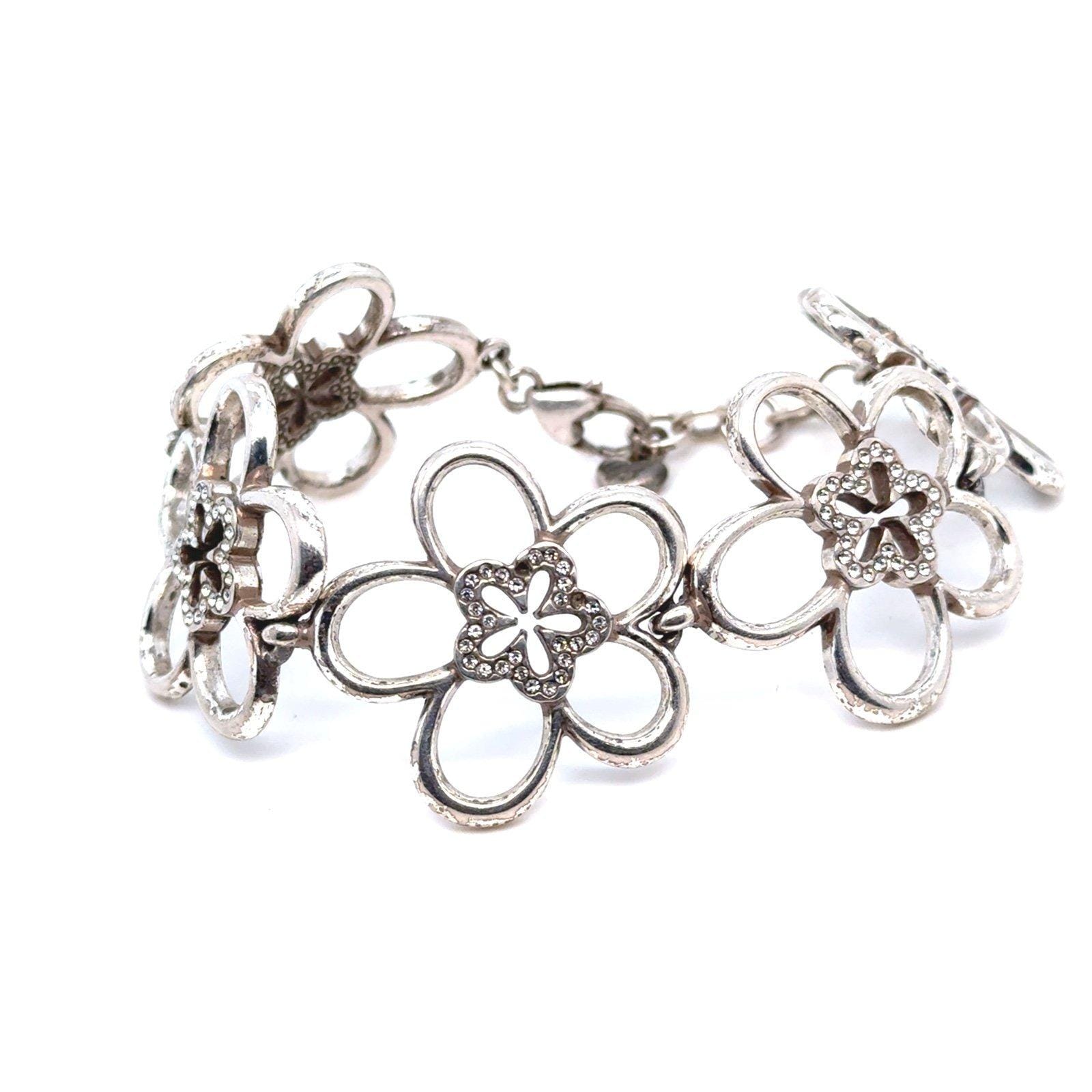 Brighton Crystals Flower Link Bracelet