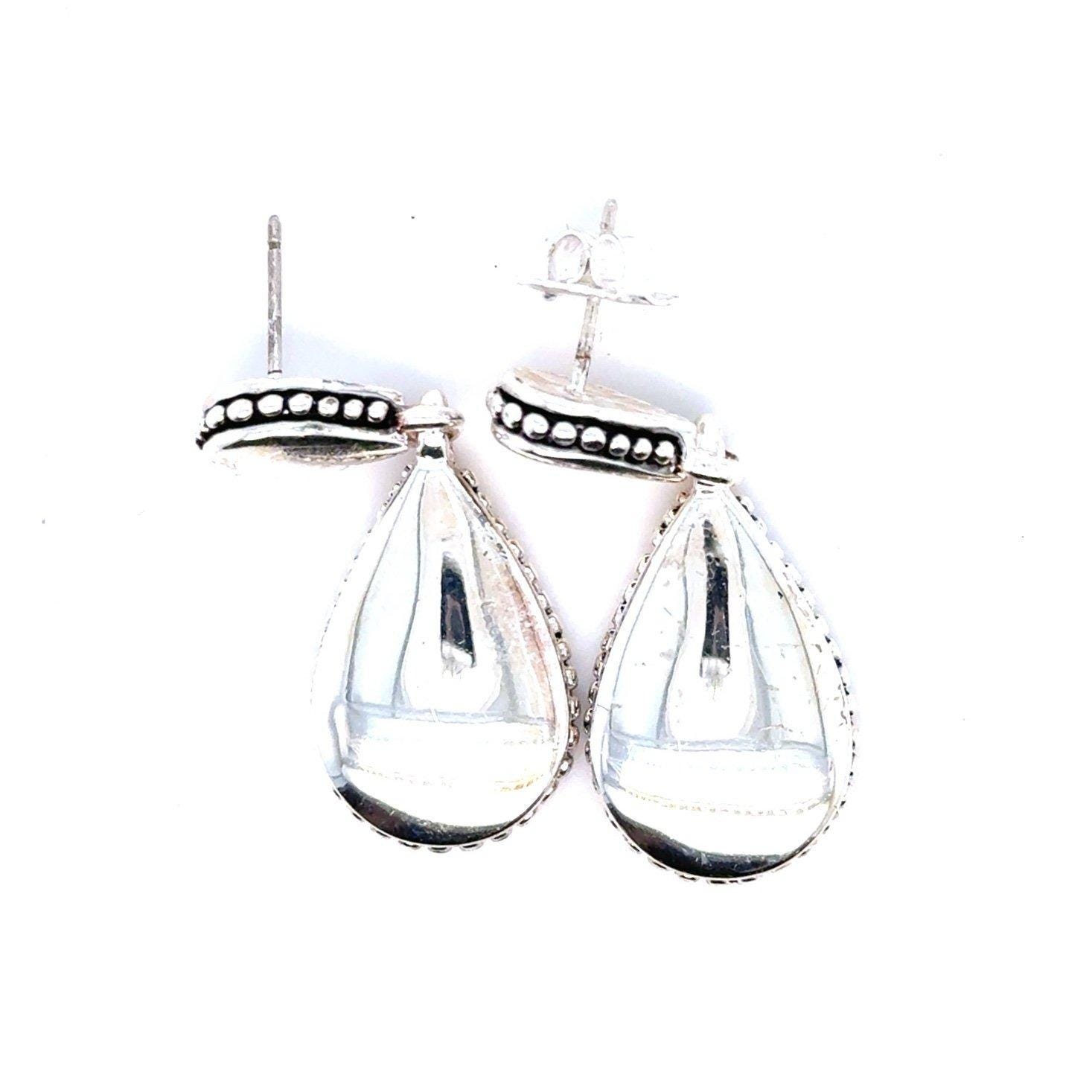 Mirror Like Dot Drop Earrings