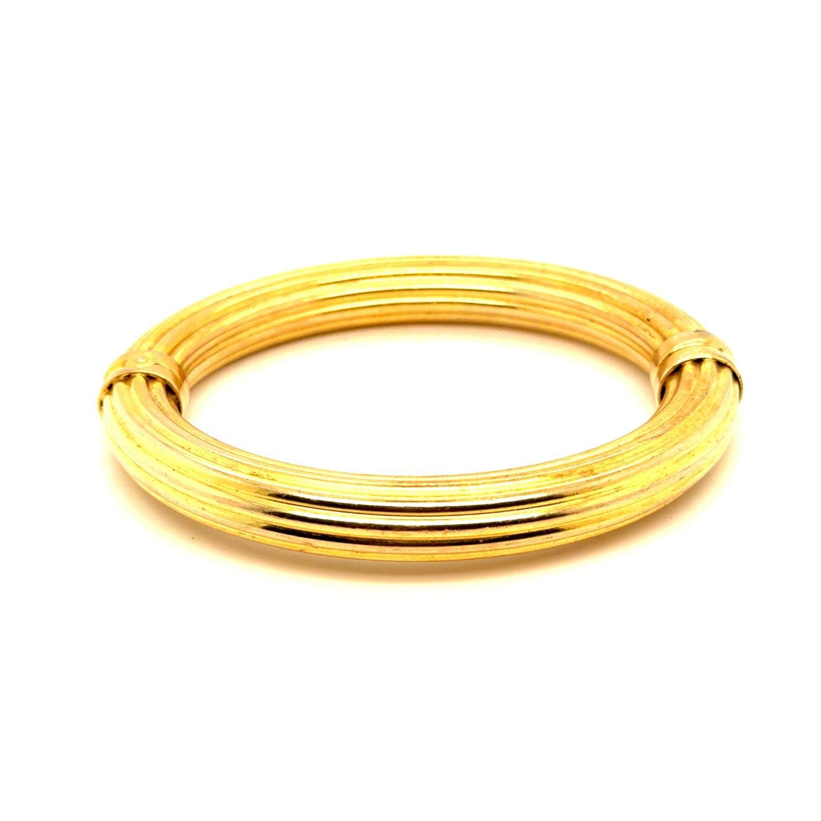 Gold Vermiel 925 Tubular Bangle