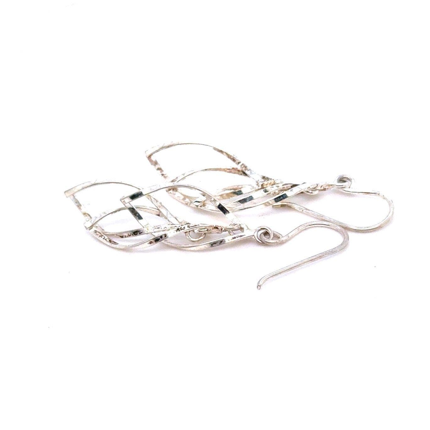 Silver Leaf Design Earrings