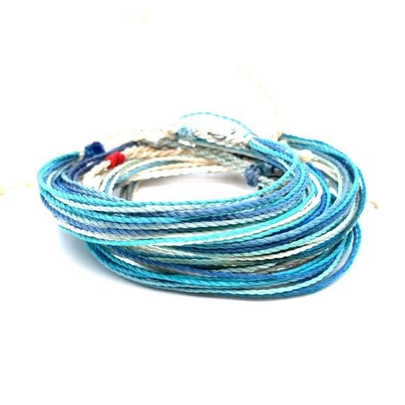 6 Pura Vida Ocean Tones Multistrand Cord Bracelet