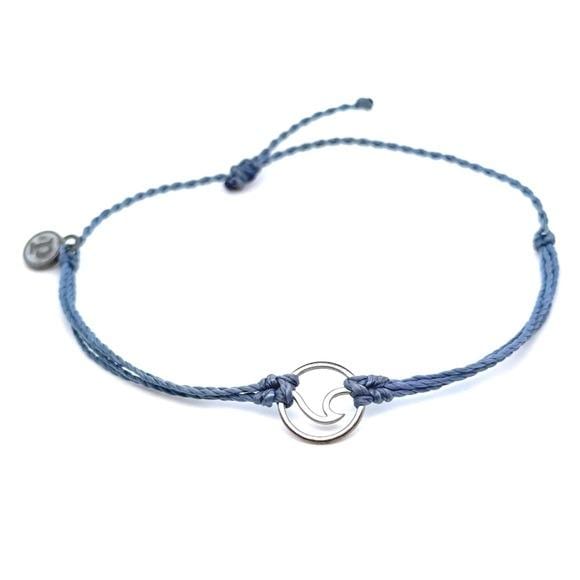 Pura Vida Light Blue Wave Charm Bracelet
