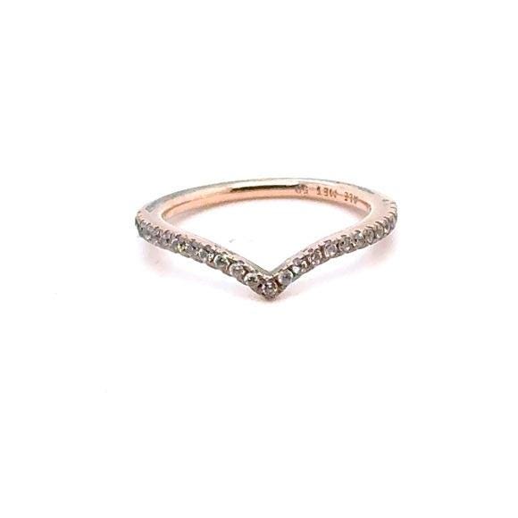 Pandora Rose Gold V-Shape Pavé Band