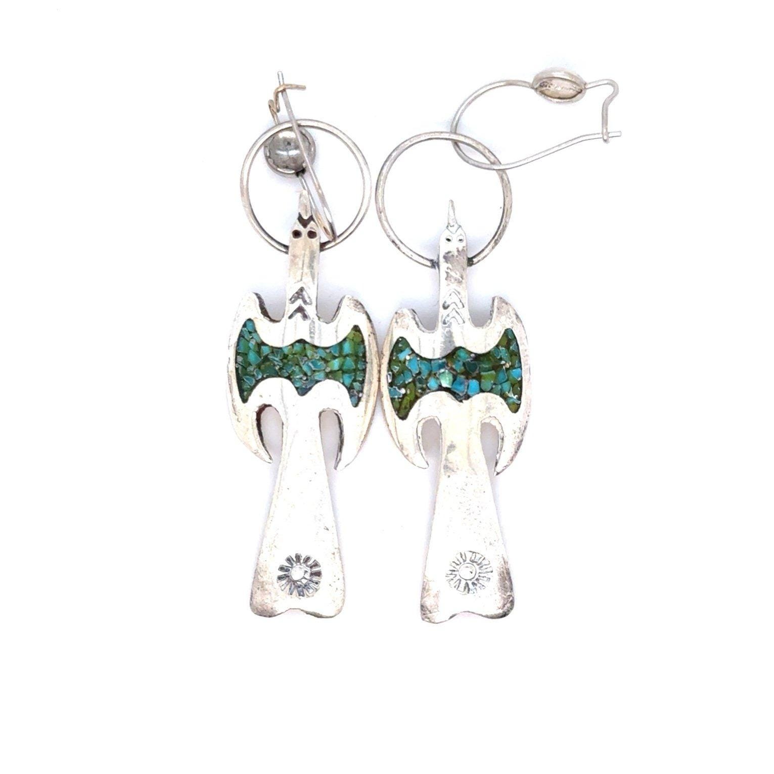 Native American Navajo Waterbird Earrings