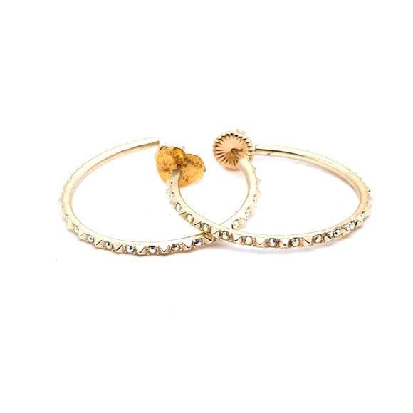 Kendra Scott Gold Crystal Accent Hoop Earrings - Women Jewelry
