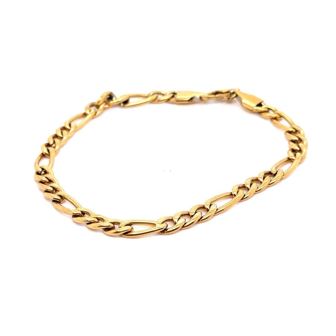 S.Steel Figaro Bracelet (d)