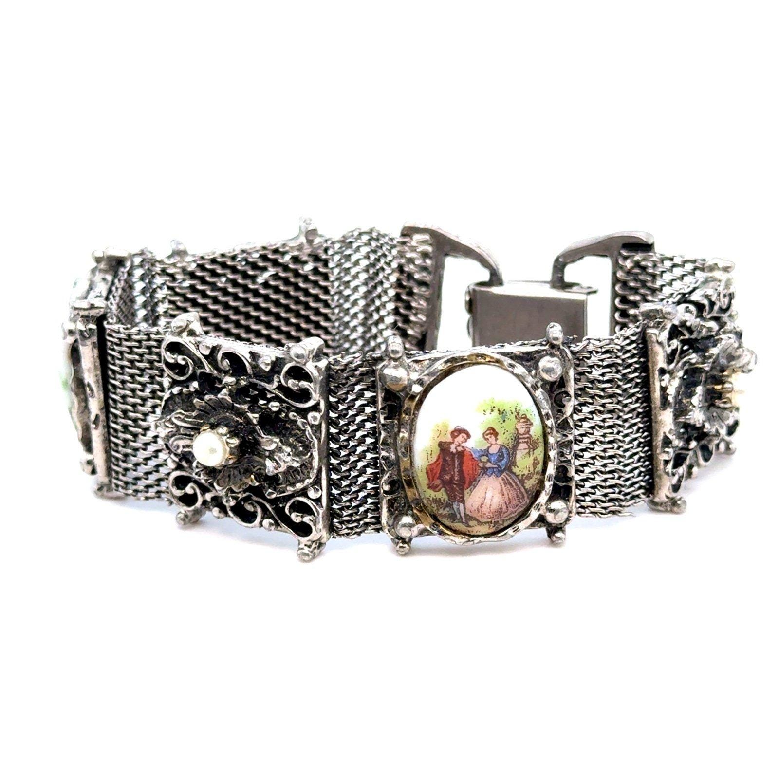 Vintage Victorian Revival Mesh Bracelet