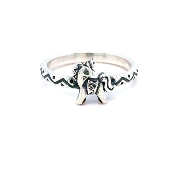 James Avery Silver Unicorn Band Ring (Retired)