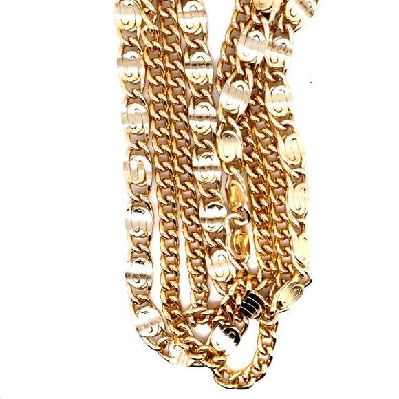 Sarah Coventry Shiny Gold-Tone Multi Chain Necklace