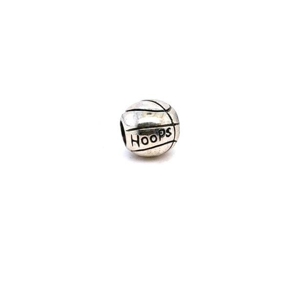 Basketball Charm Bead - "Hoops" Silver 925