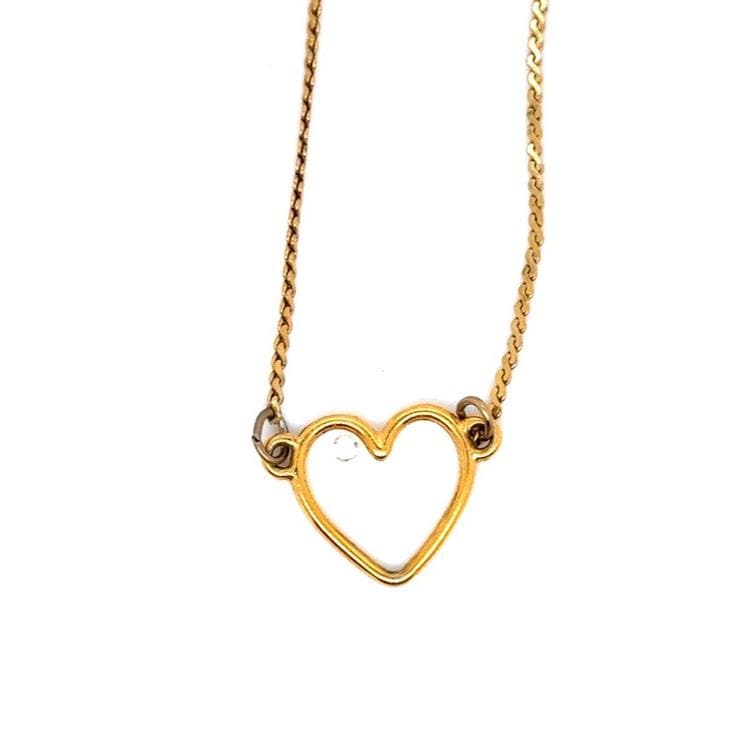 Napier Gold Open Heart Necklace