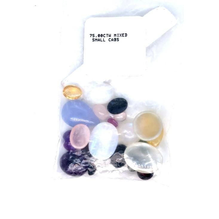 Mixed Cabochon Gemstone Assortment - Pastel & Neutral Tones