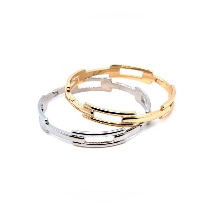 Gold and Silver Link Bangles (c1)