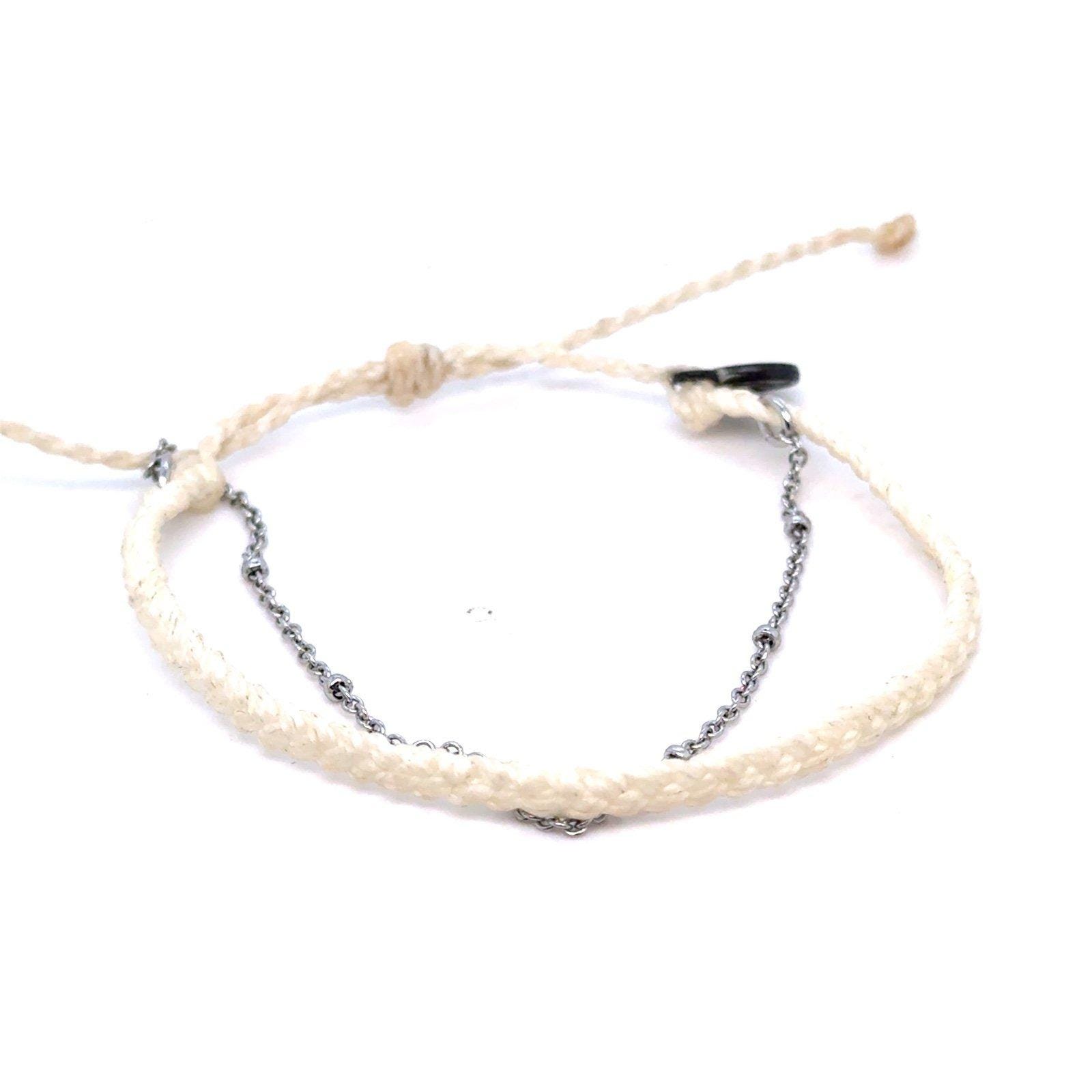 Pura Vida White Braid Chain Bracelet