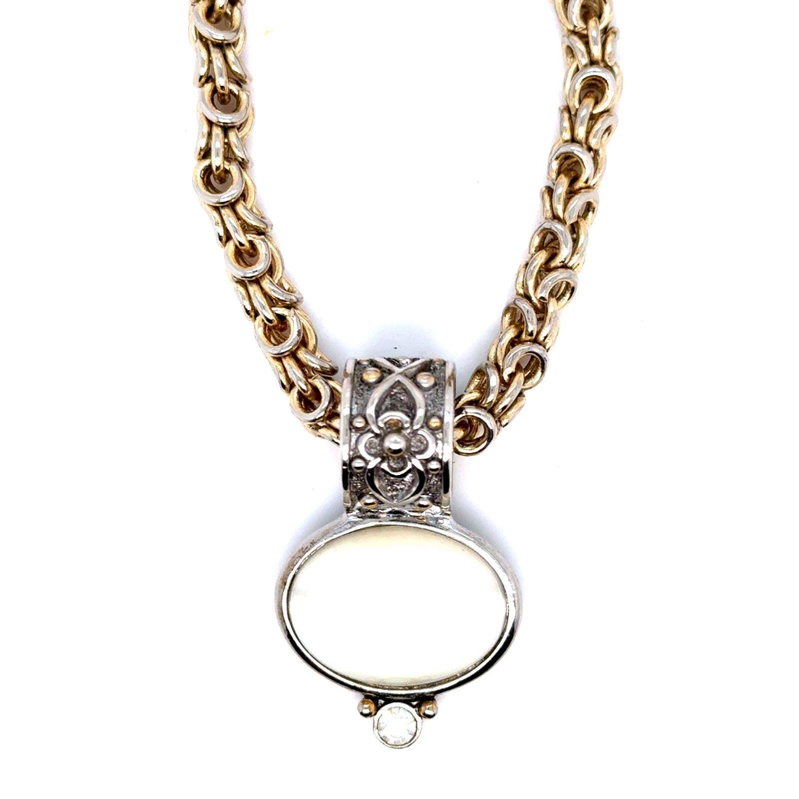 White Stone Toggle Necklace