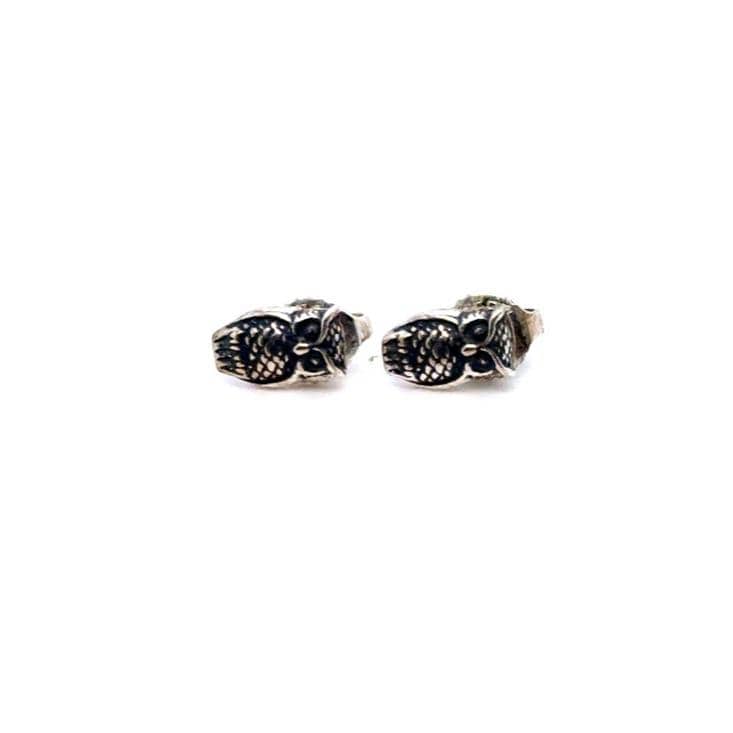 James Avery Mini Silver Owl Stud Earrings- Retired