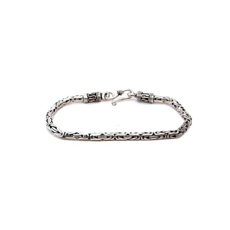 Sterling Silver 925 Byzantine Chain Bracelet