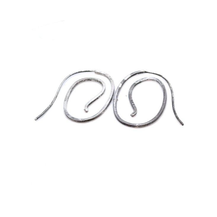 Handcrafted Silver 925 Spiral Drop Earrings