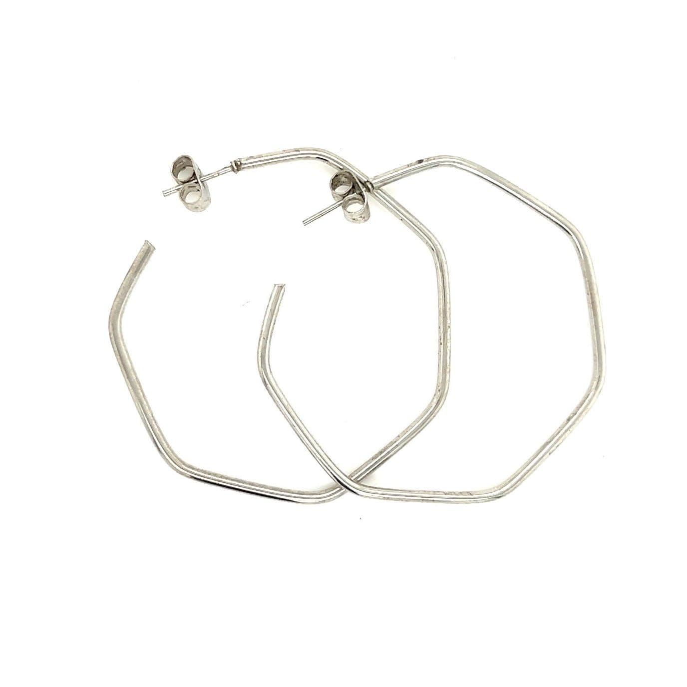 Heptagonal Hoops Earrings