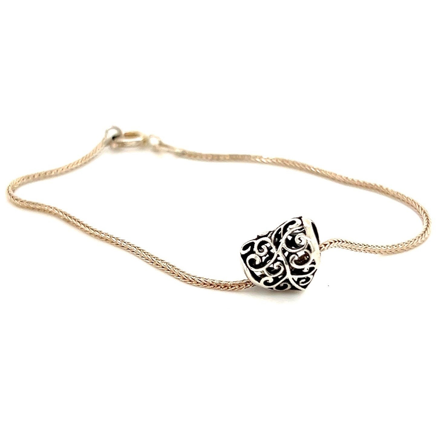 925 Silver Heart Charm Bracelet
