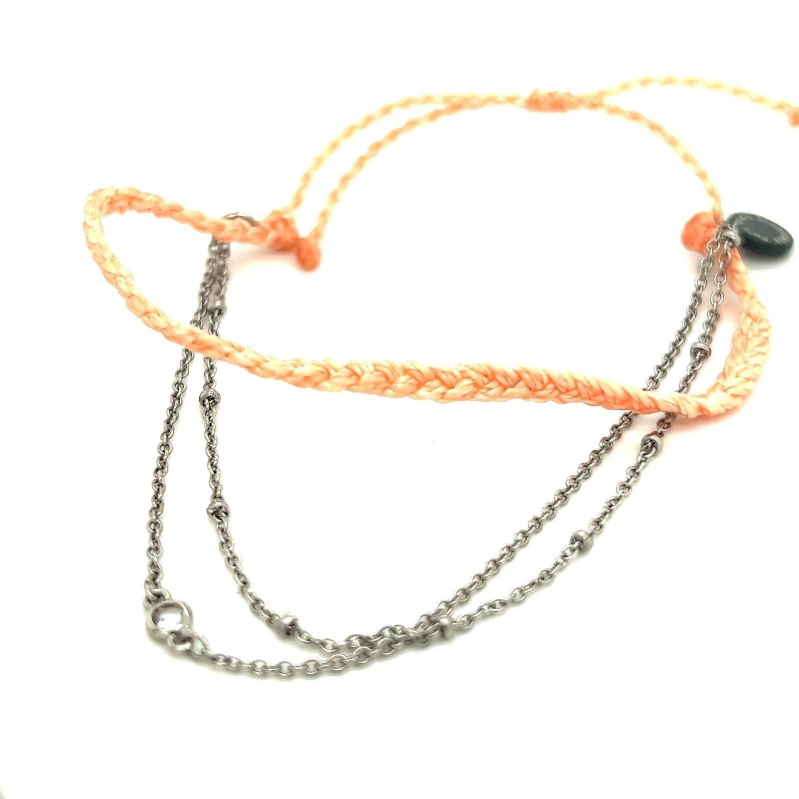 Pura Vida Braid with Silver Chains Bracelet