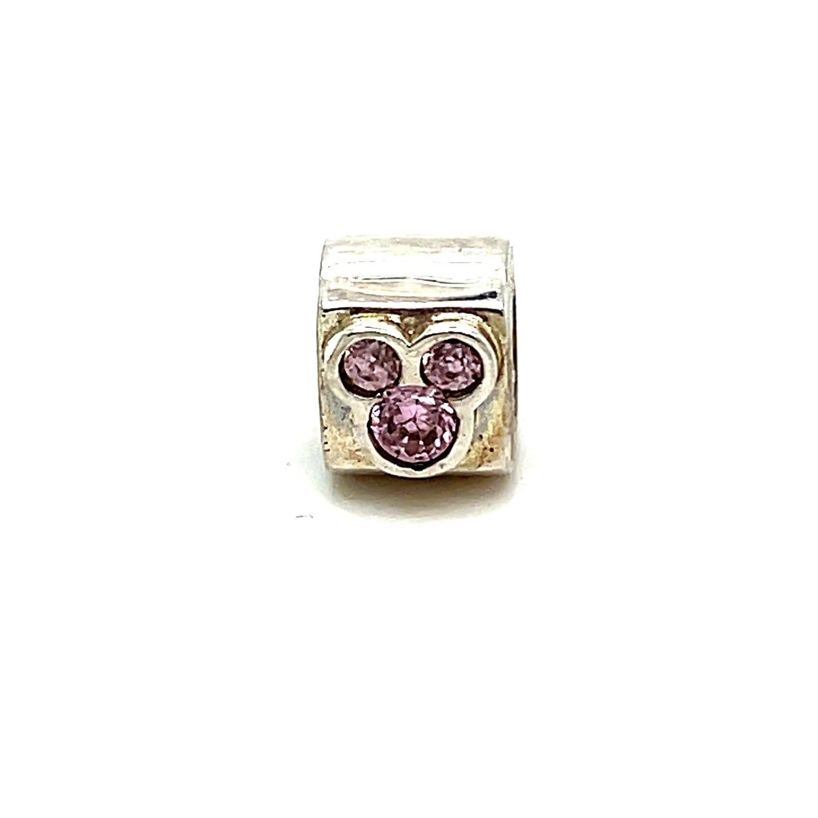 Disney Pink Cz Micky Mouse Chamilia Charm