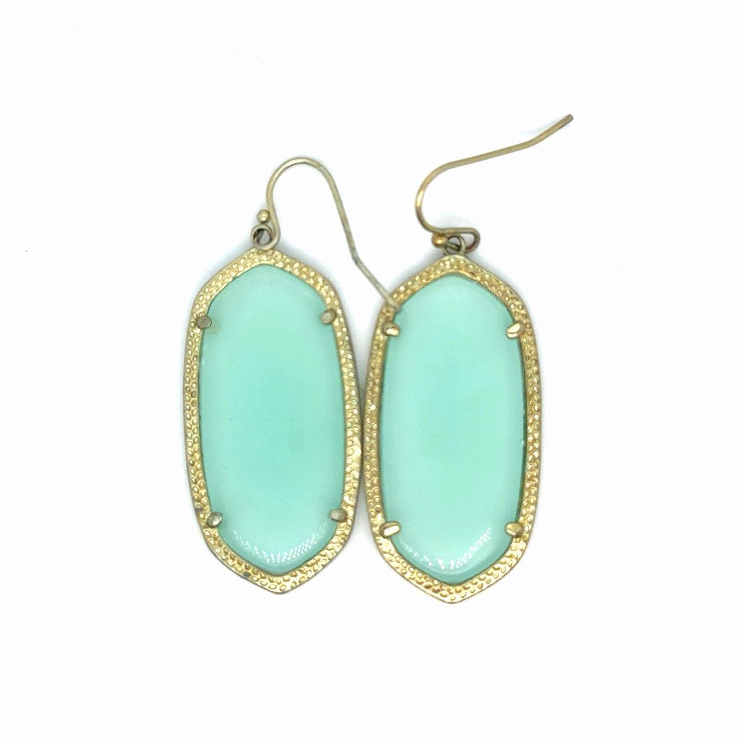 Kendra Scott Elle In Green Stone Earrings