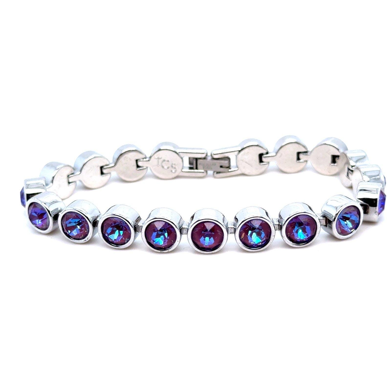 Touchstone Crystal Purple Stones Bracelet