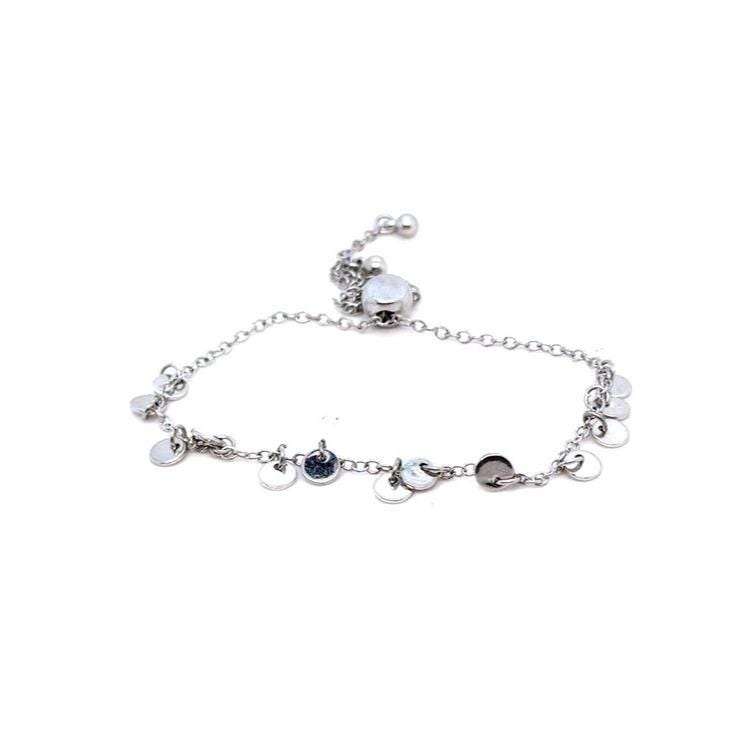 Pura Vida Silver Disc Charm Bracelet
