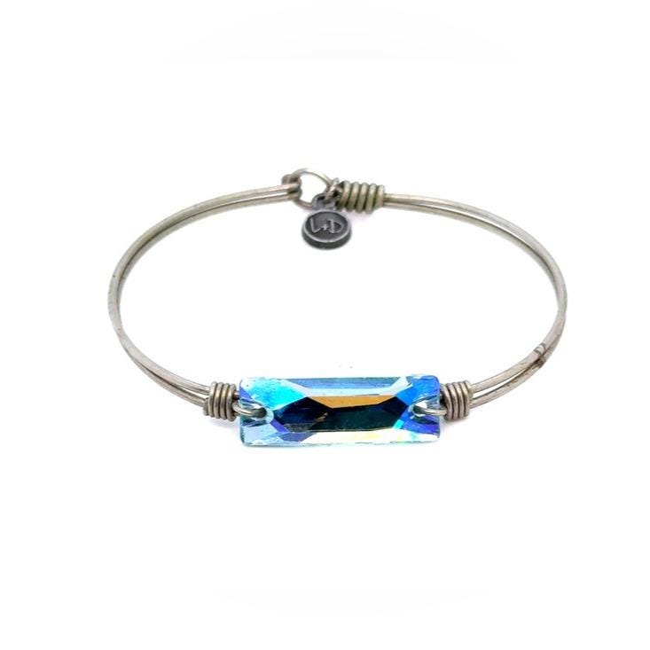 Luca + Danni Blue Iridescent Bar Bangle Bracelet