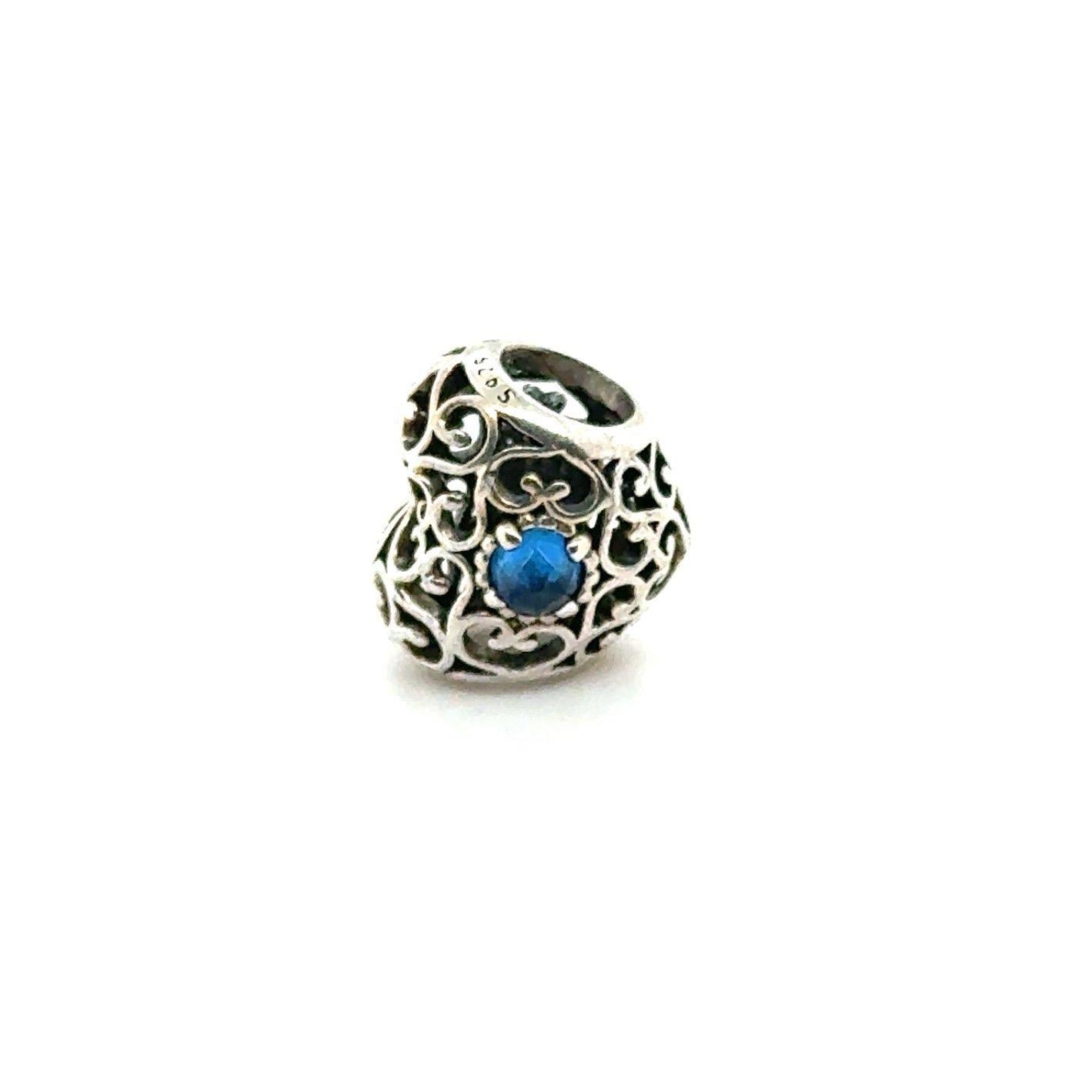 Pandora Blue Sapphire Heart Charm