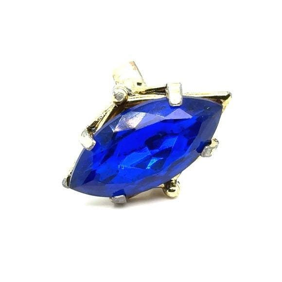 Royal Blue Marquise Crystal Statement Ring