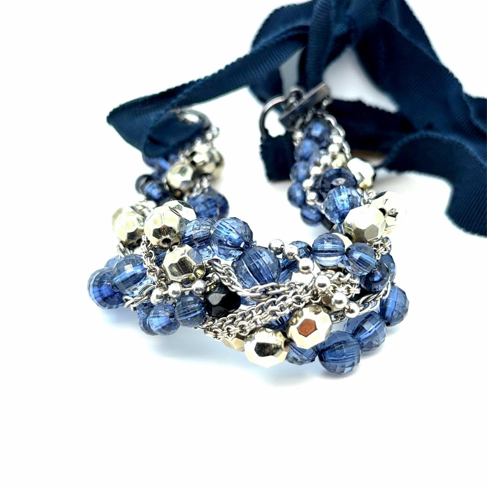 Blue Stone Chains Necklace