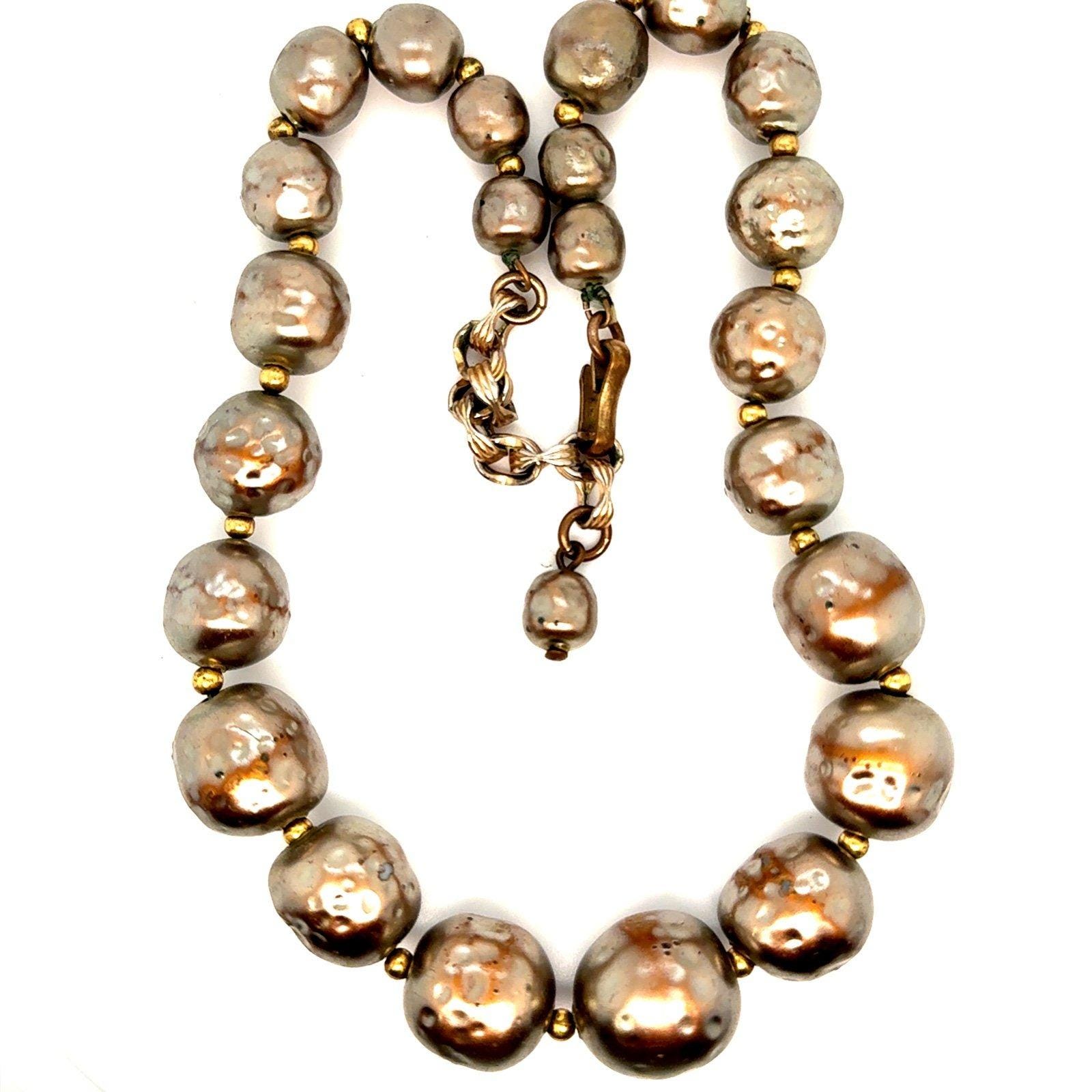 Choker Brown Beaded Necklace